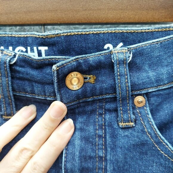 J.Crew Womens Classic Straight Jeans Size 26 Blue Denim - Picture 2 of 7
